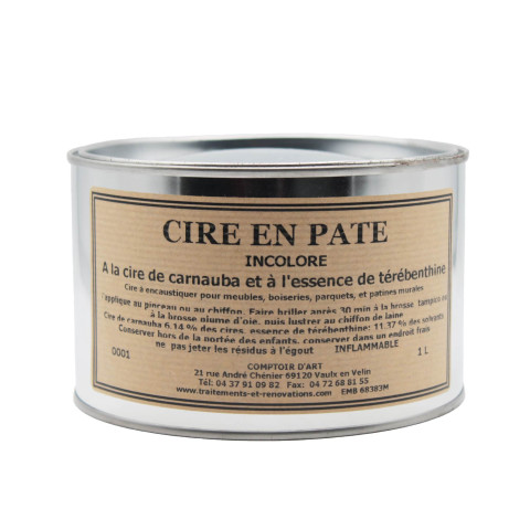 CIRE ENCAUSTIQUE DE CARNAUBA EN PATE - 0001
