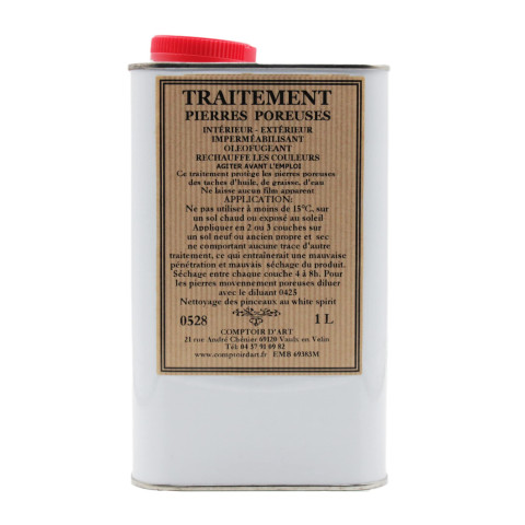 TRAITEMENT SOLVANT  RÉCHAUFFE LES COULEURS POUR  PIERRES POREUSES - 0528