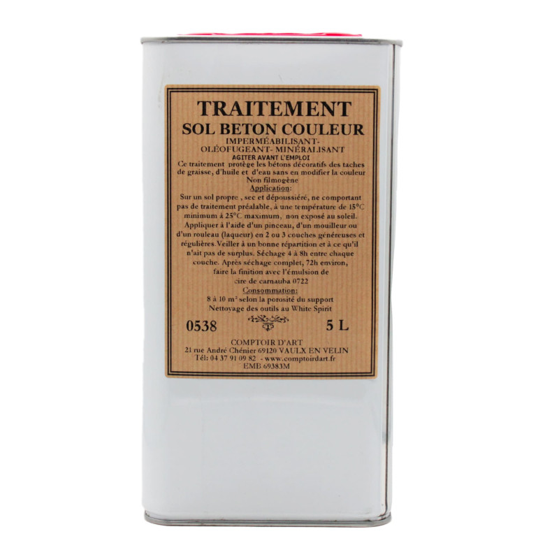 TRAITEMENT SOLVANT SOLS BETON COULEUR - 0538