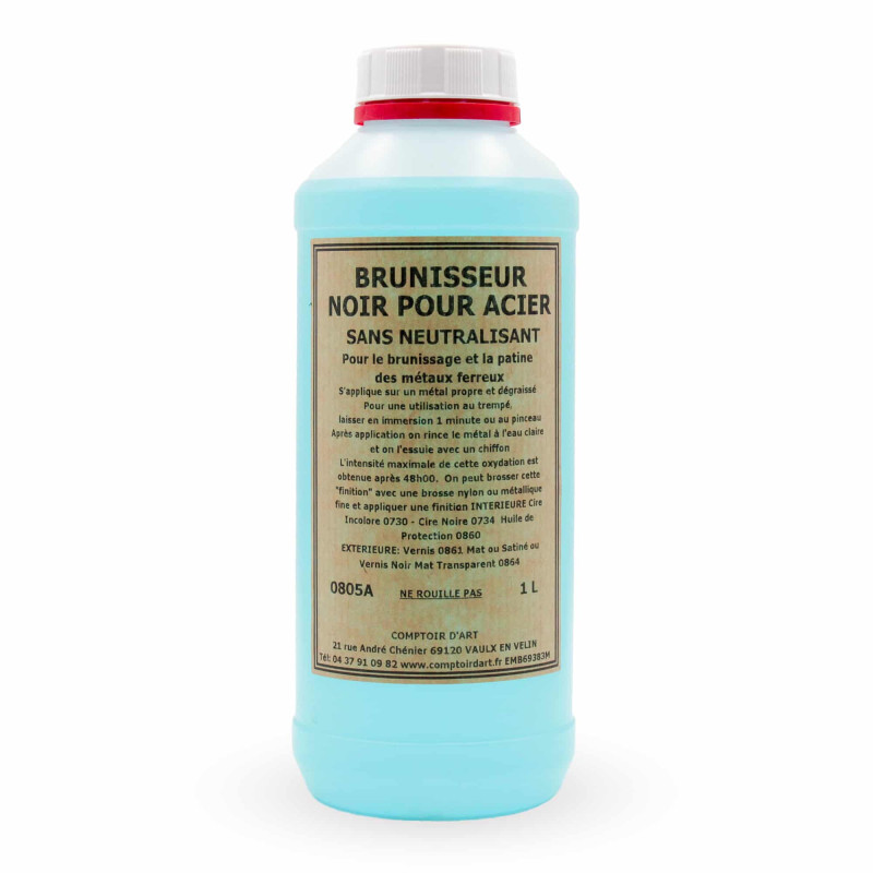 BRUNISSEUR NOIR POUR ACIER SANS NEUTRALISANT - 0805A