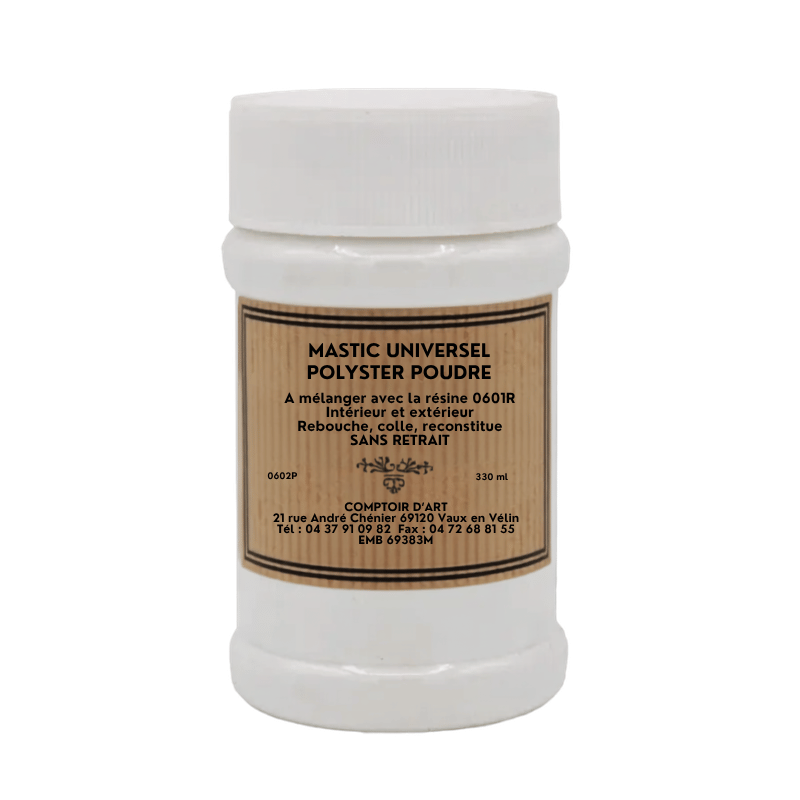 Mastic polyester universel 0602P – Rebouchage bois et métal | Comptoir d'Art