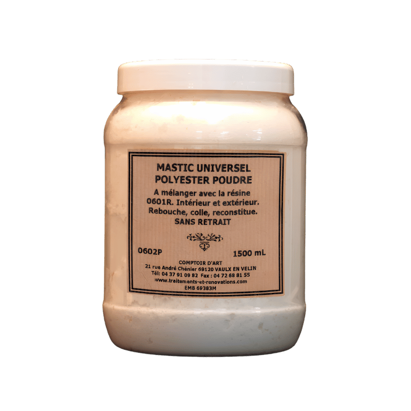 Mastic polyester universel 0602P – Rebouchage bois et métal | Comptoir d'Art