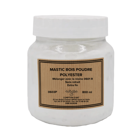 Mastic polyester en poudre pour bois