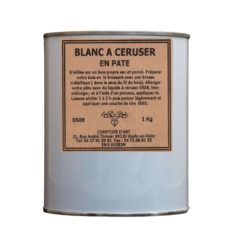 Blanc à céruser en pâte pour réaliser des patines blanches.
