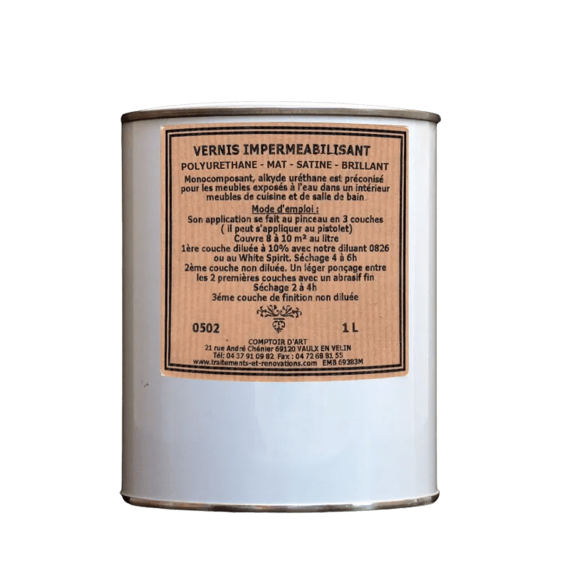 Vernis Impermeabilisant Polyurethane Bicouche Monocomposant.