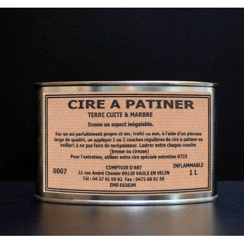 CIRE SOLVANT A PATINER LES TERRES CUITES INCOLORE - 0007