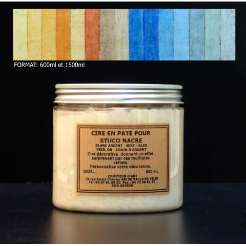 CIRE EN PATE SOLVANT POUR STUCCO NACRE VIEIL OR - 002710