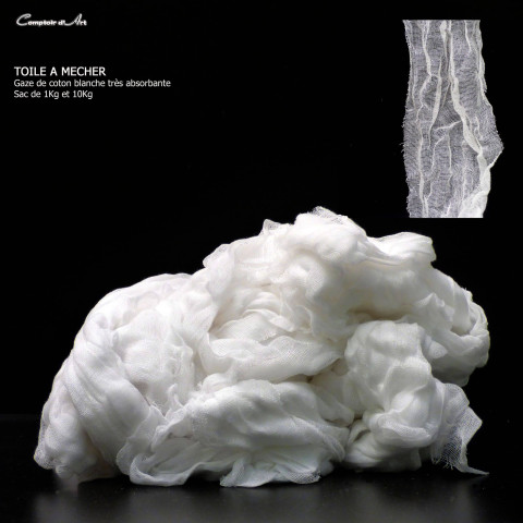 TOILE A MECHER ( GAZ DE COTON )  EN SAC