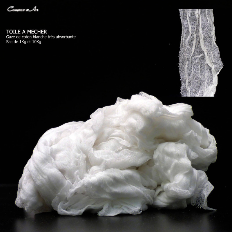TOILE A MECHER ( GAZ DE COTON )  EN SAC