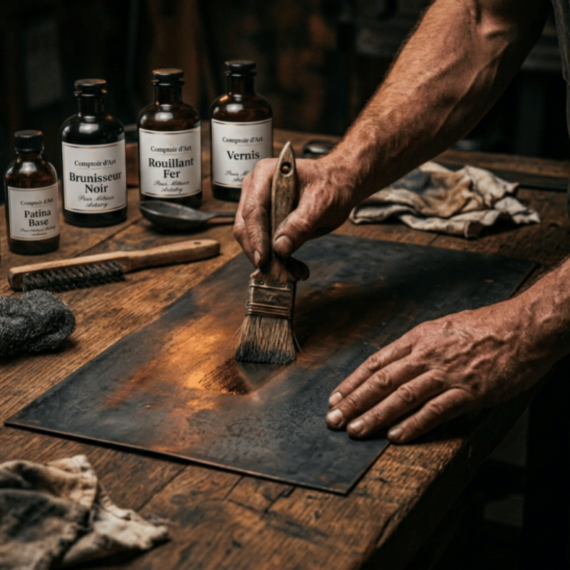 Vieillissement des métaux : créer des effets patinés, oxydés ou rouillés