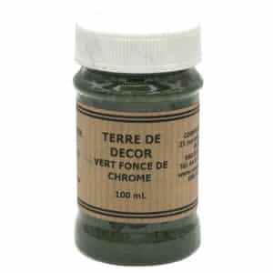terre de décor vert fonce de chrome