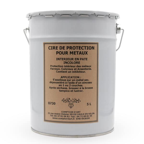 cire incolore de protection pour métaux 5l