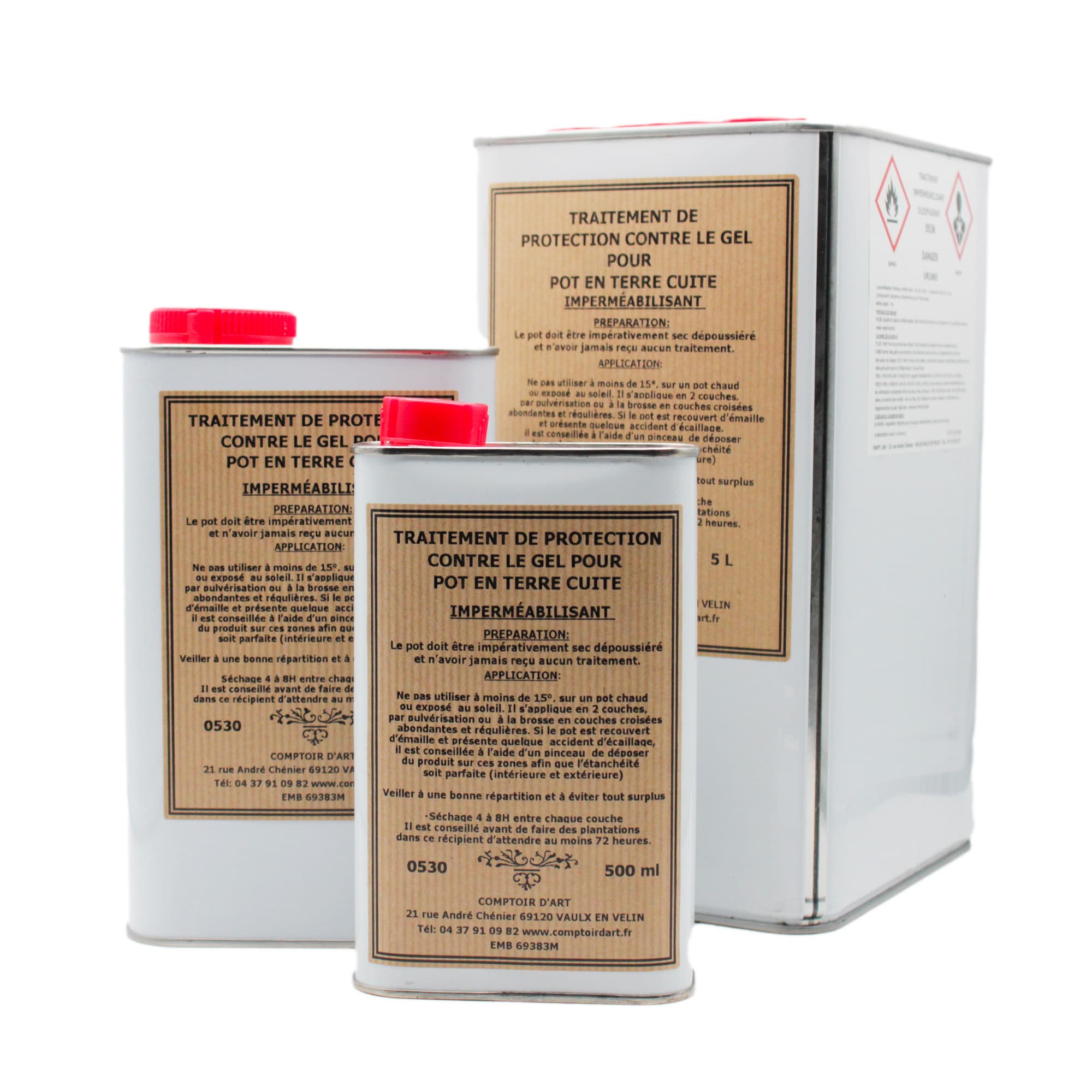 0530 permet de maintenir vos pots en bon état même après une exposition au gel.