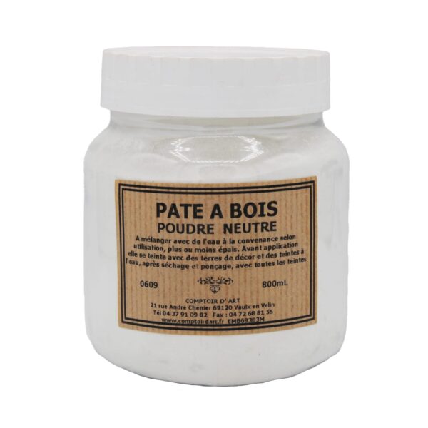 Pâte a bois en poudre neutre 800ml