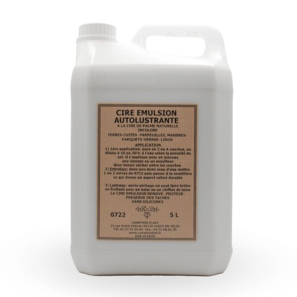 Cire naturelle pour sols autolustrante Comptoir d’Art – cire de palme